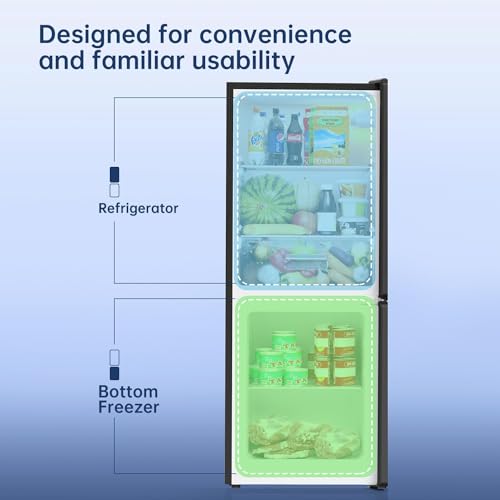 4.0 Cu.Ft 2 Doors Small Refrigerator with Freezer T698