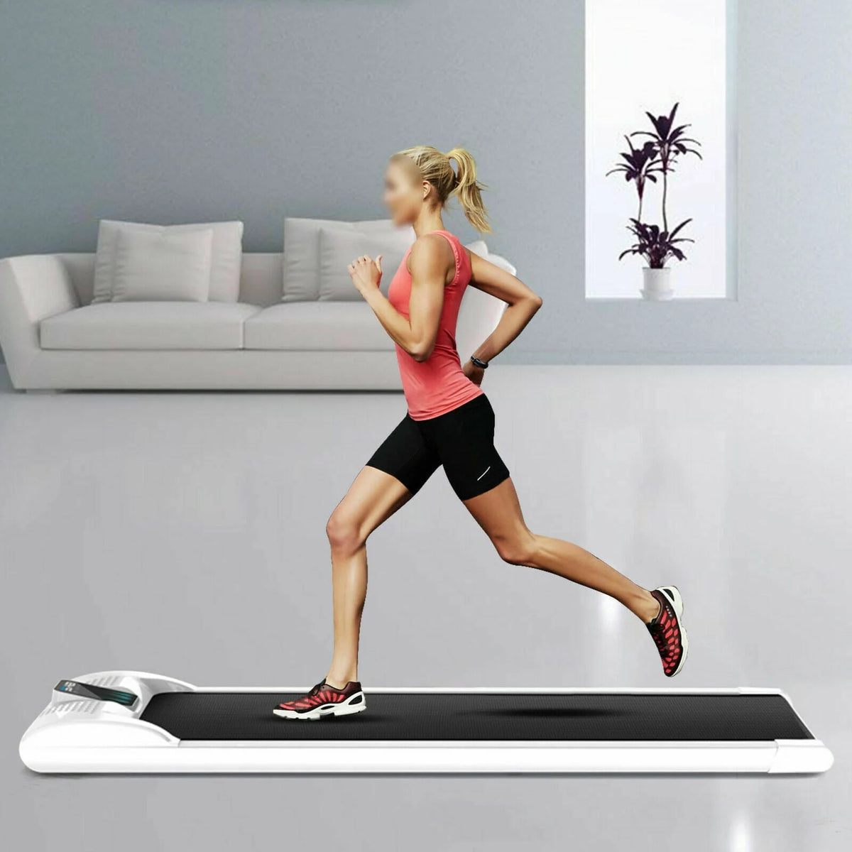 Portable Electric Treadmill Walking Pad with LCD Display O87638