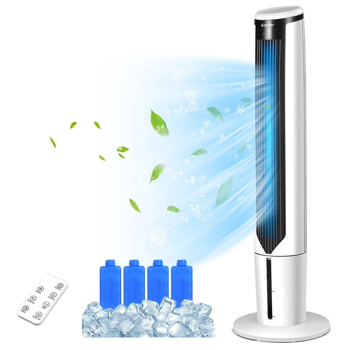 41'' Evaporative Air Cooler Oscillating Fan with Remote Control P624604
