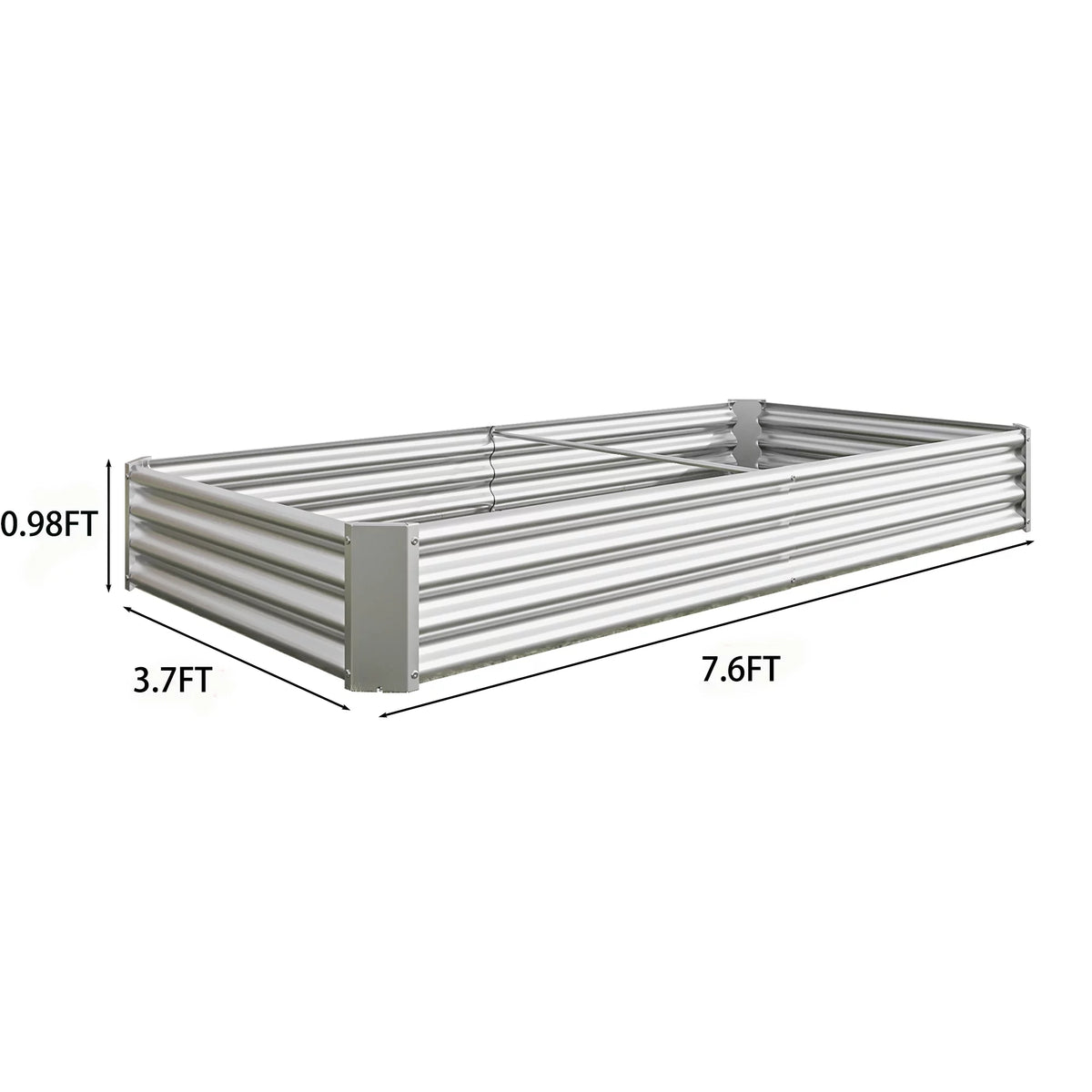 Metal Raised Garden Bed Outdoor for Vegetables Flowers Herb U7643