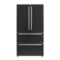 Black Refrigerator with Silver Handles C8089
