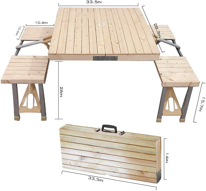 Folding Table and Chairs Set with 4 Seats B6841