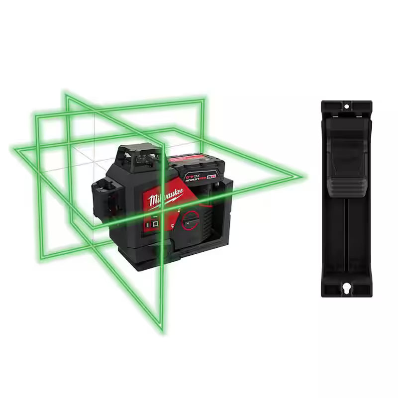 12-Volt Cordless Green 3-Plane Laser Level Kit V95111