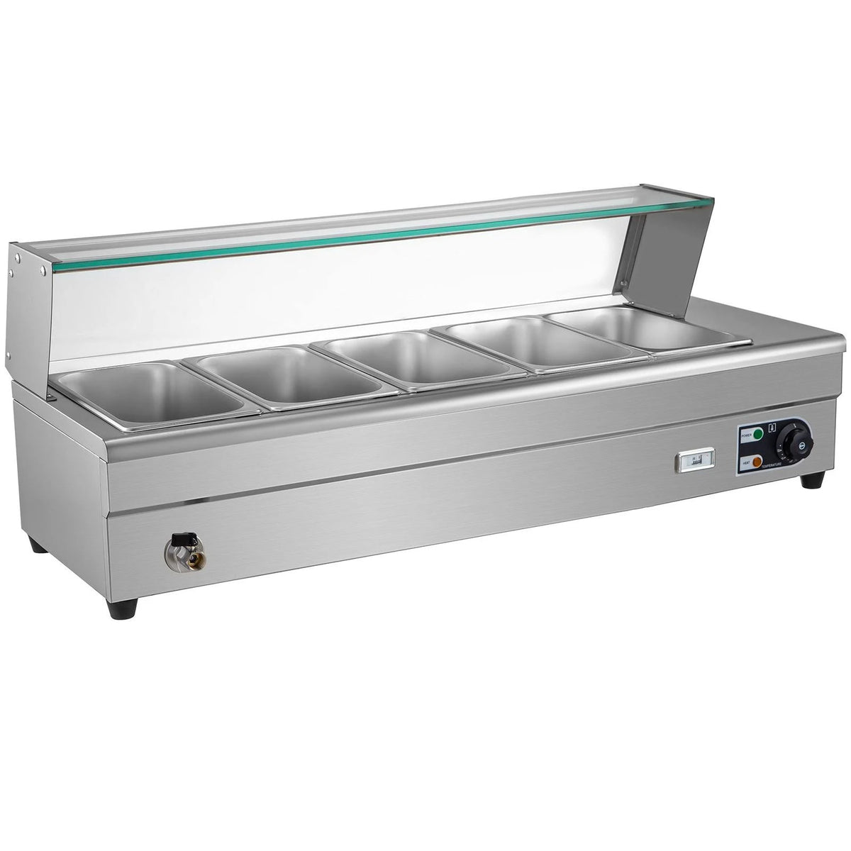 Bain Marie Food Warmer with Glass Shield A11816