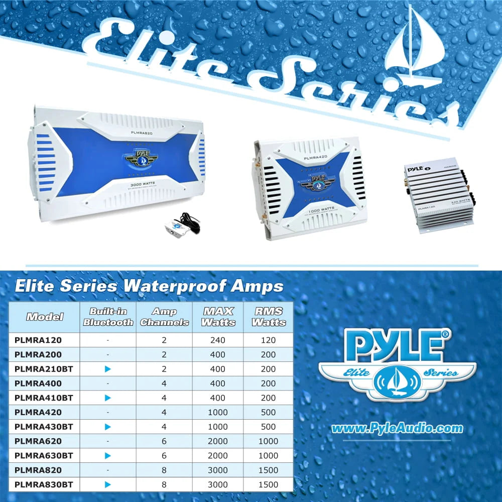 1000W 4 Channel Bluetooth Marine Amplifier G653375