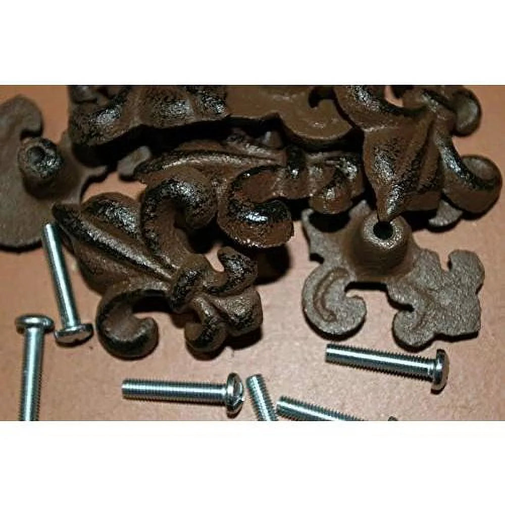 Cast Iron Fleur De Lis Cabinet Knobs, Pack Of 30 X1249