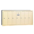 7 Door Sandstone Recessed Mounted Vertical Mailbox P9553