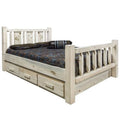 Solid Wood Queen Storage Bed X85148