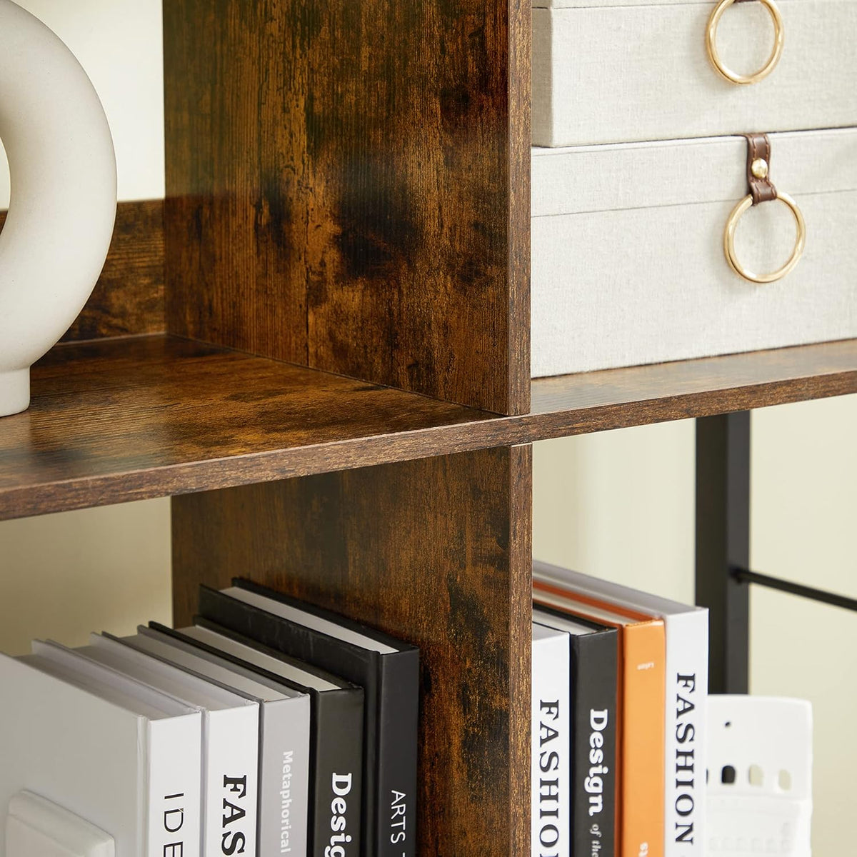 4-Tier Bookcase with 8 Cubes W724