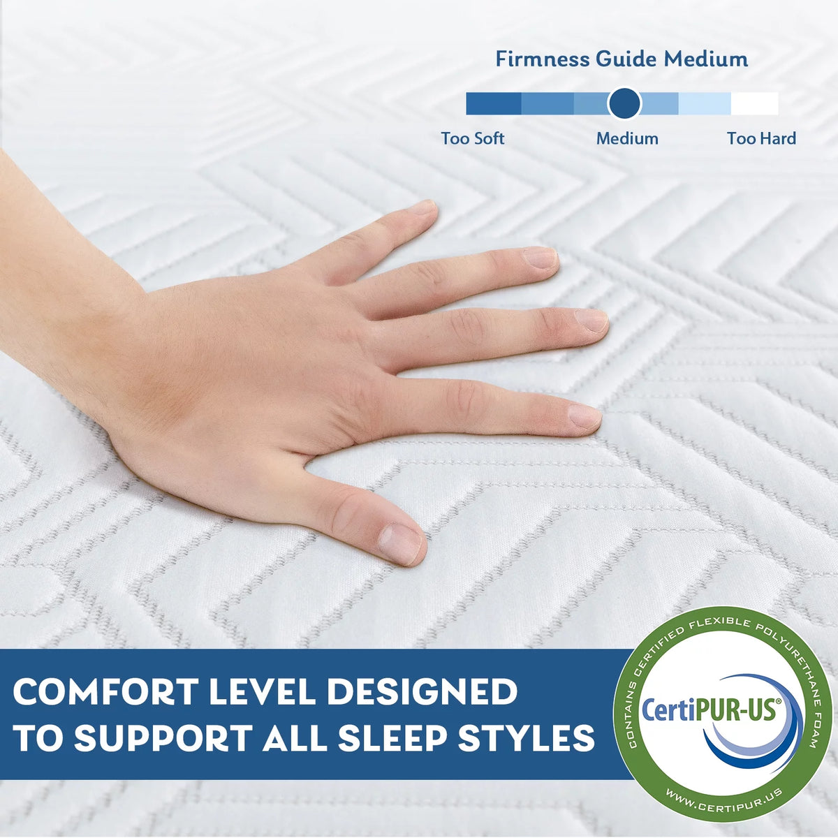 10 inch Gel Memory Foam Twin Mattress U814