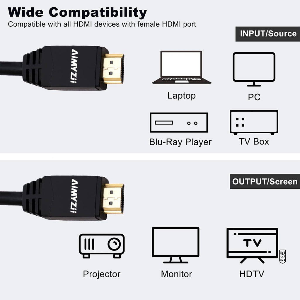 100 Feet 4K HDMI 2.0 Cable with Built-in Signal Booster Black Z44342