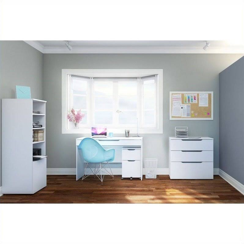White 3 Drawer File Cabinet F9873