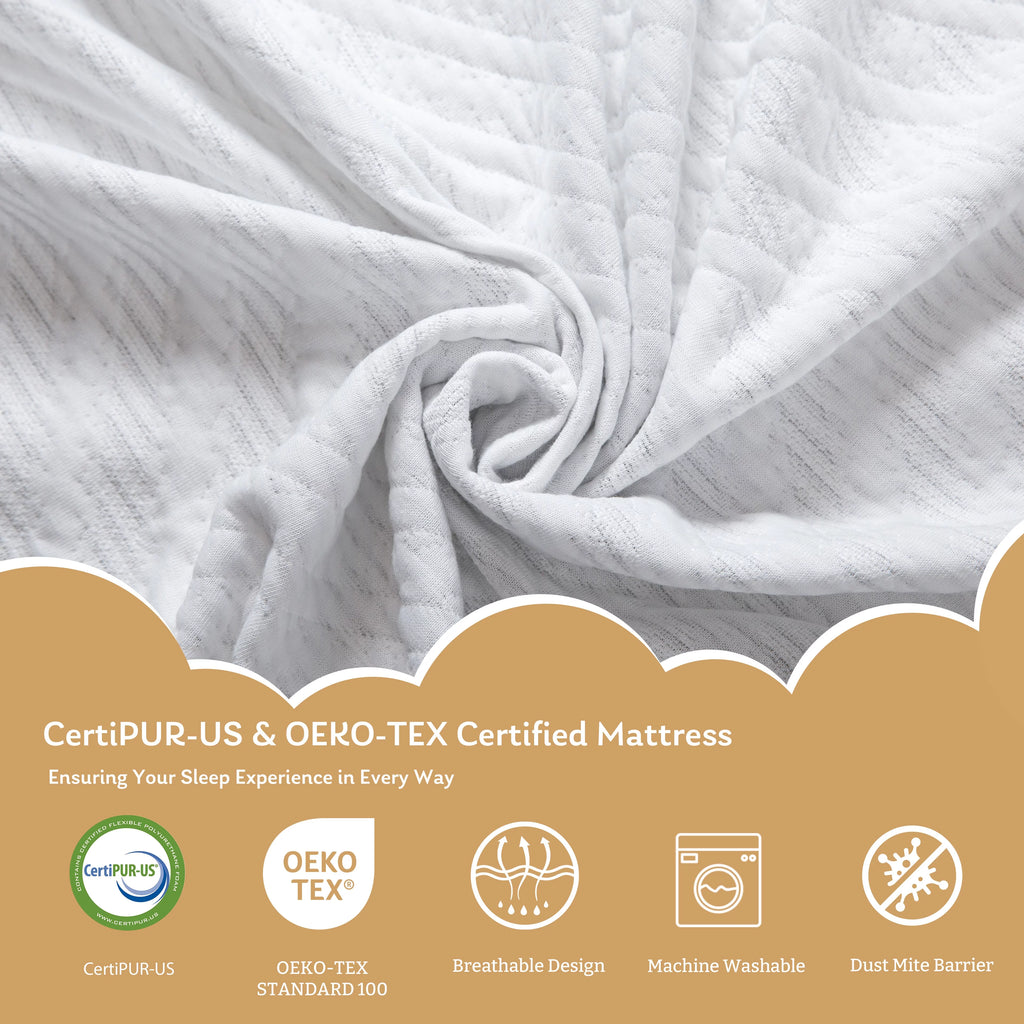 Twin Size Green Tea Gel Memory Foam Mattress Y471267