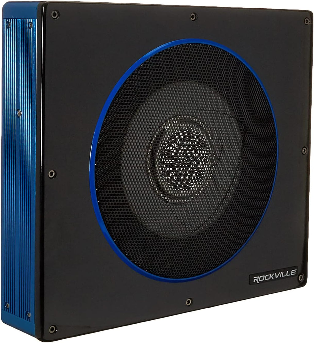 10 800 Watt Slim Low Profile Powered Car Subwoofer Z41036