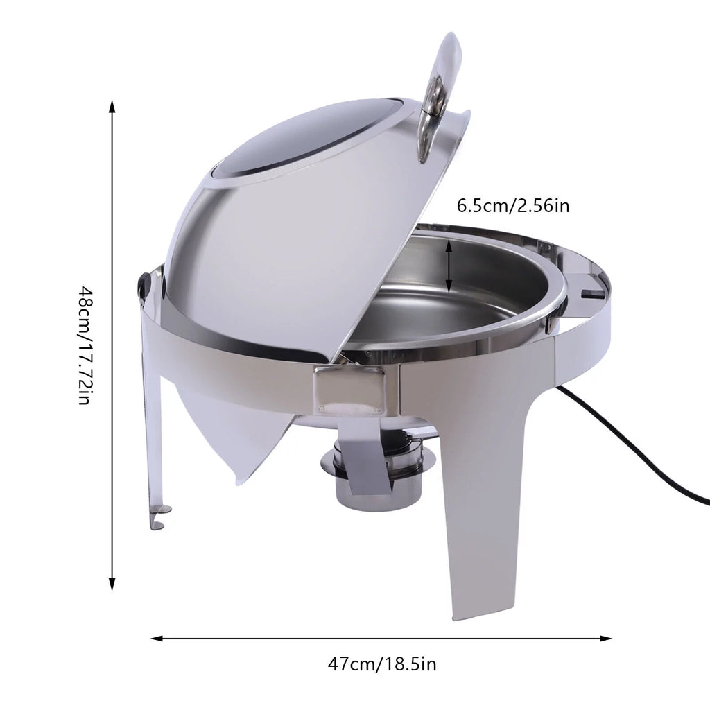 6L Stainless Steel Round Food Warmer Set G244585