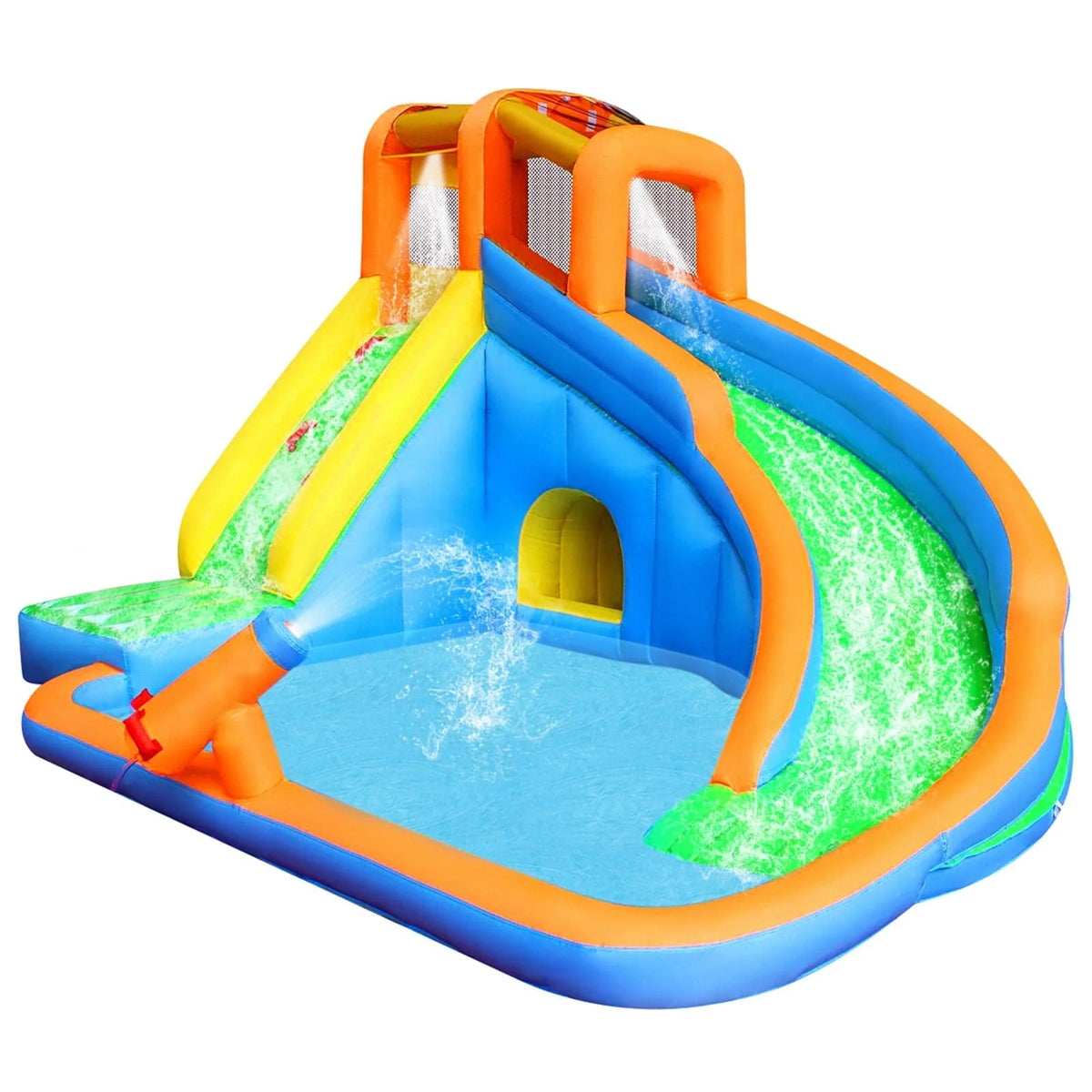 Inflatable Water Slide with Pool and Blower A989548