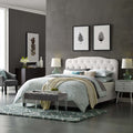 Queen Faux Leather Bed I7761