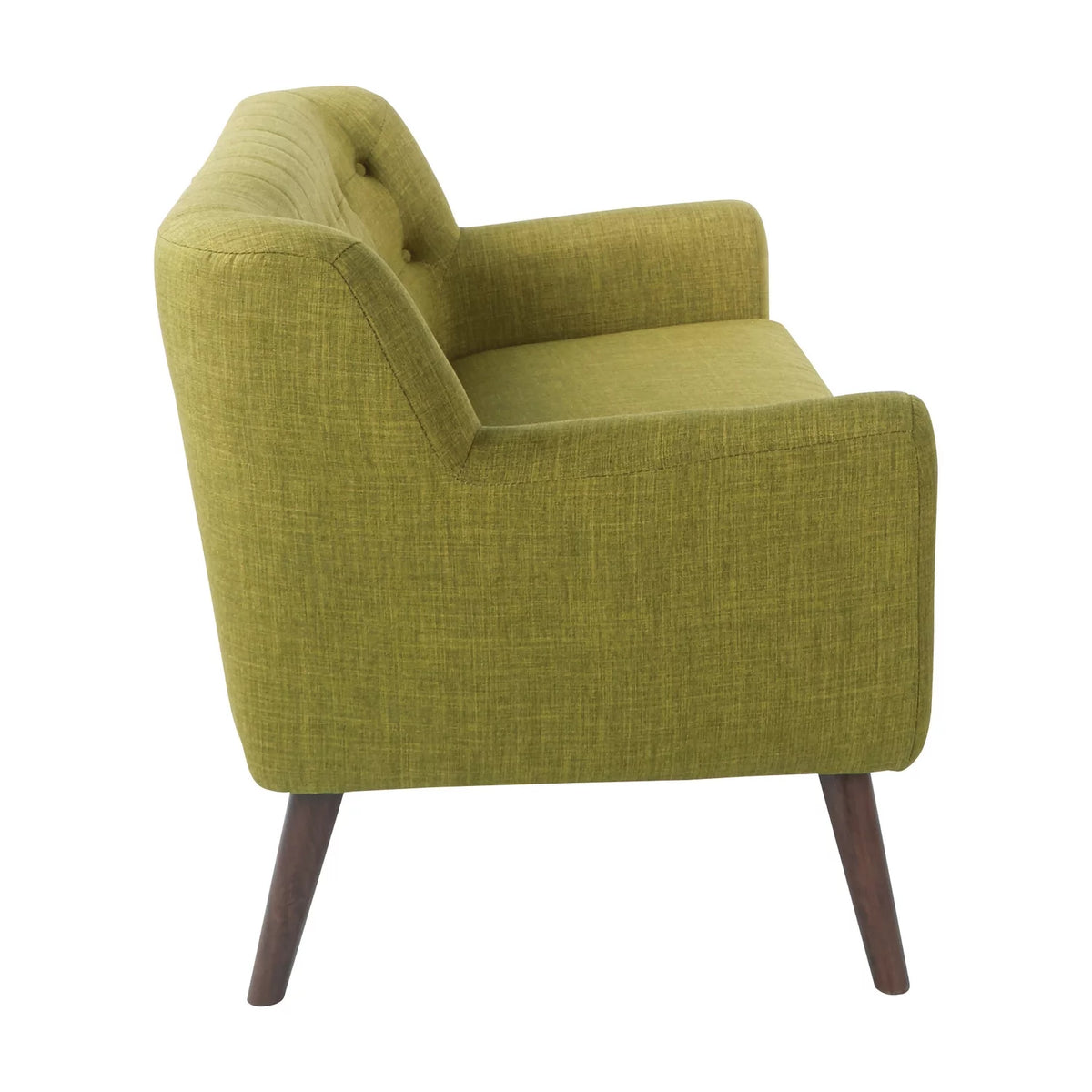 Mid-Century Green Fabric Loveseat J50696