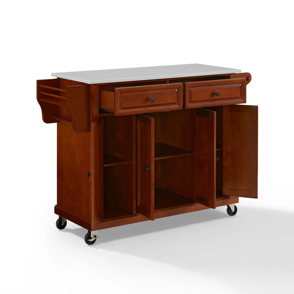 Wood Granite Top Kitchen Cart G43385