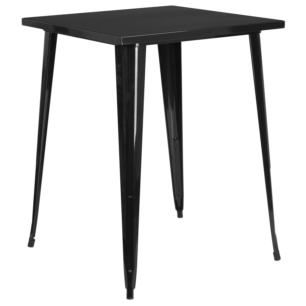 Black Metal Indoor-Outdoor Bar Height Table O6960
