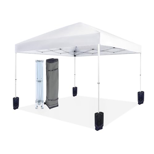 10 x 10 Pop Up Canopy Tent with Wheeled Carry Bag, Blue W69511