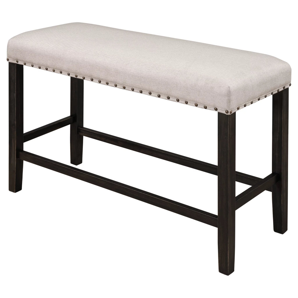 Rustic Wooden Upholstered Dining Bench S67788