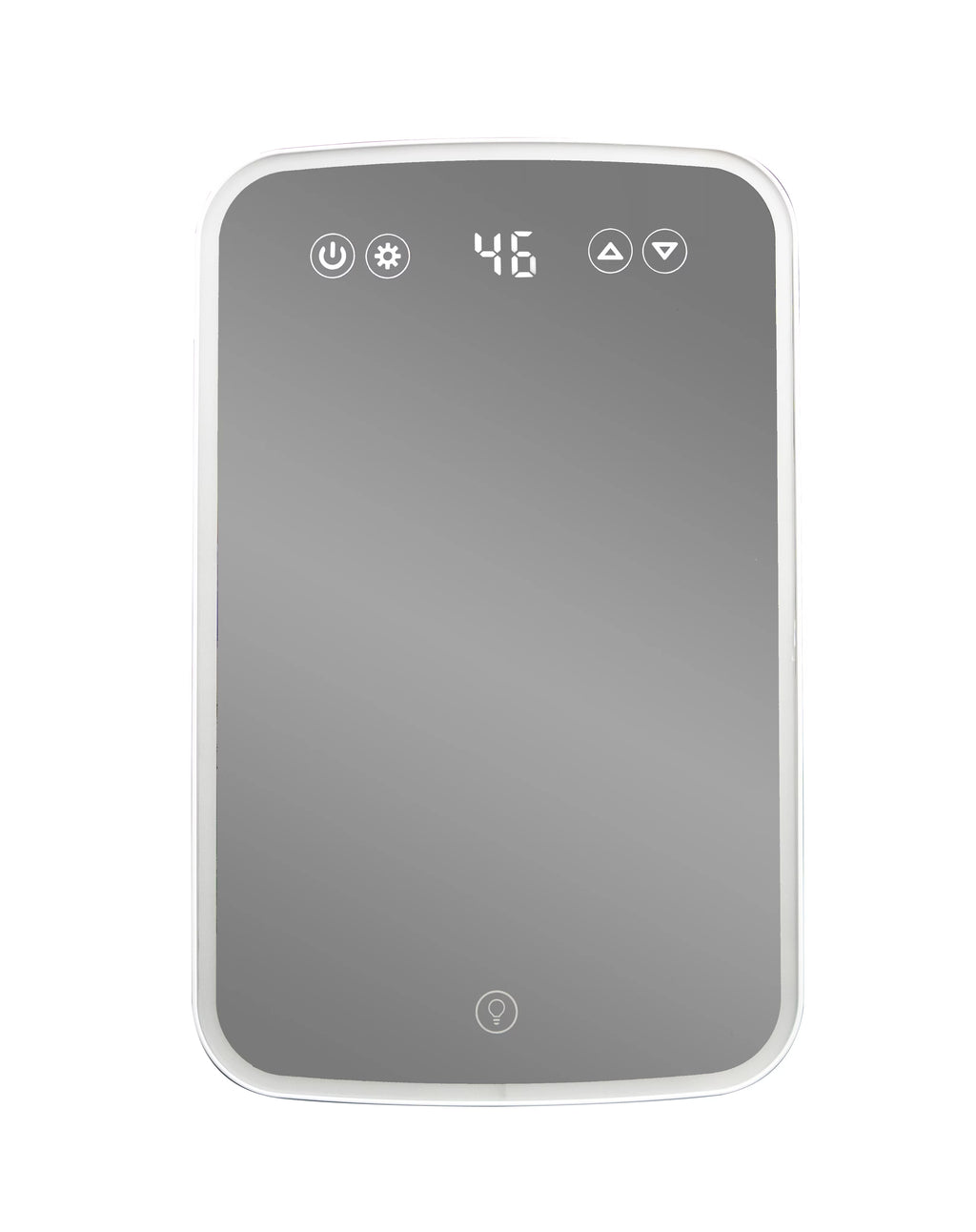 7.4L Mini Fridge with Mirror & Light in White V318