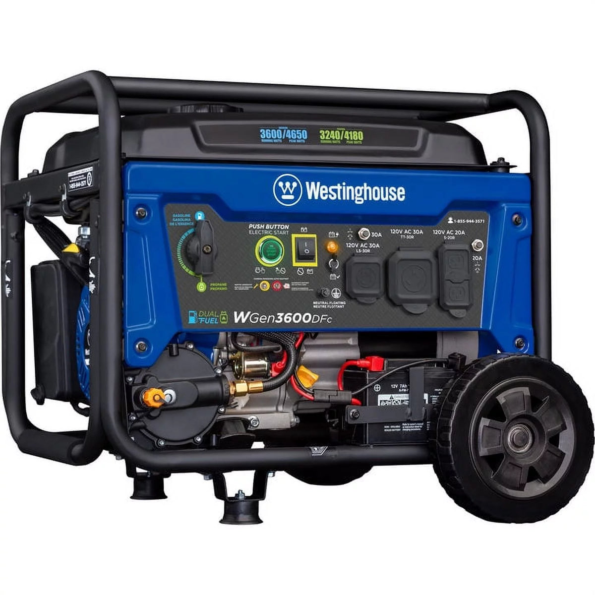 4650 Peak Watt Dual Fuel Portable Generator H943875