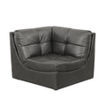 Grey Faux Leather Corner Chair X6779
