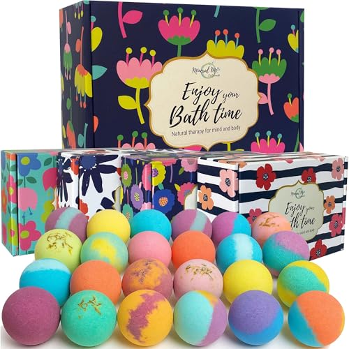 24 Natural & Organic Bath Bombs with Essential Oils & Shea Butter L158465