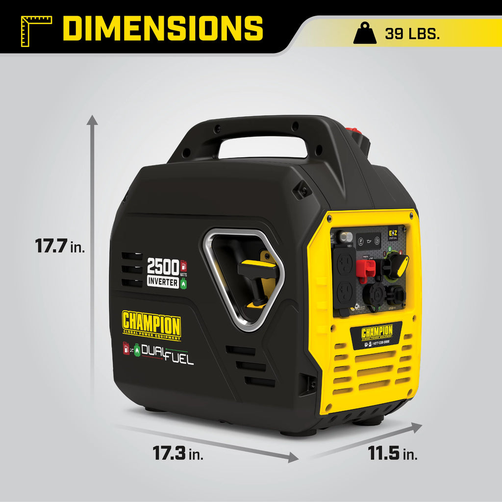 2500-Watt Dual Fuel Inverter Generator H716