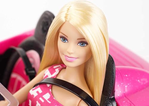 Pink 2-Seater Toy Convertible Car with Fashion Doll U6513