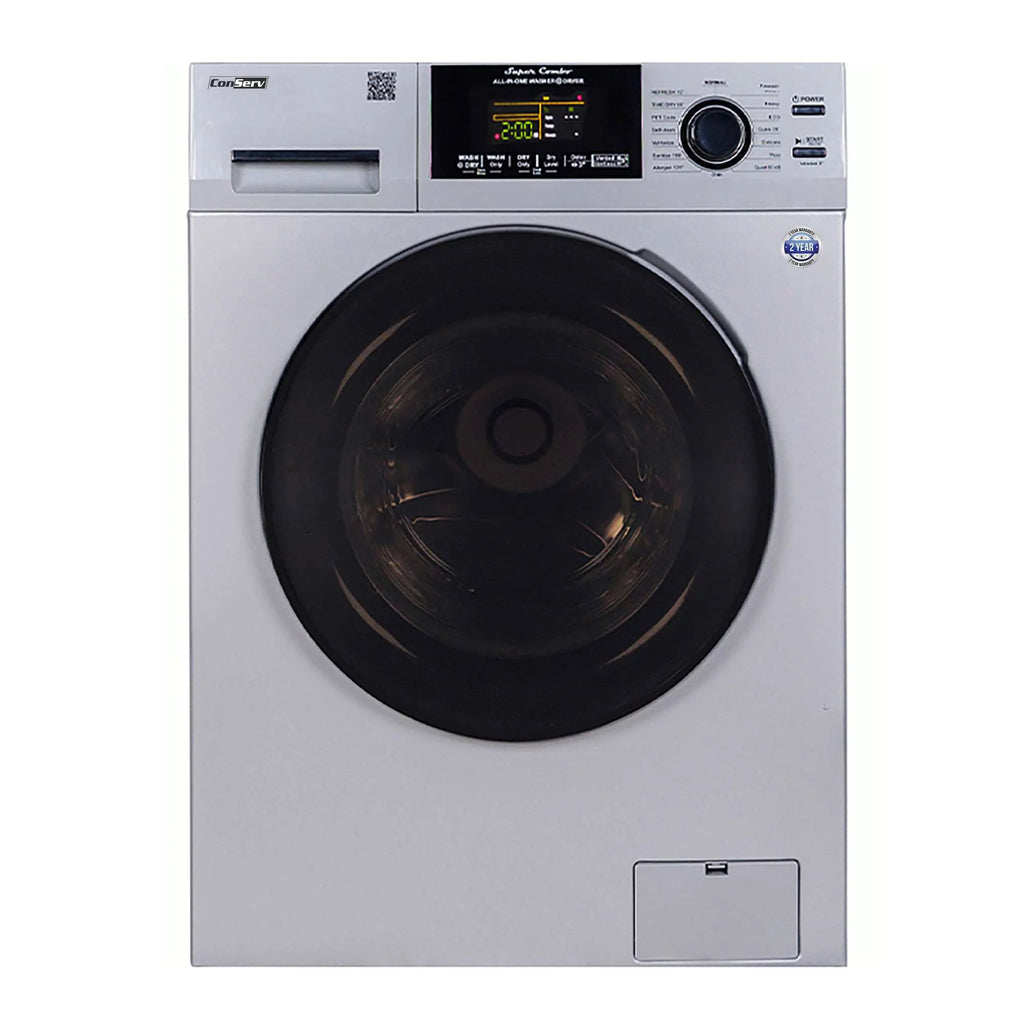 15 lbs Compact Washer Dryer Combo with Pet Cycle in White W35984