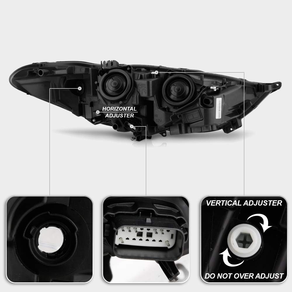 2017-2019 Ford Fusion Projector Headlight Left Driver Side U59882