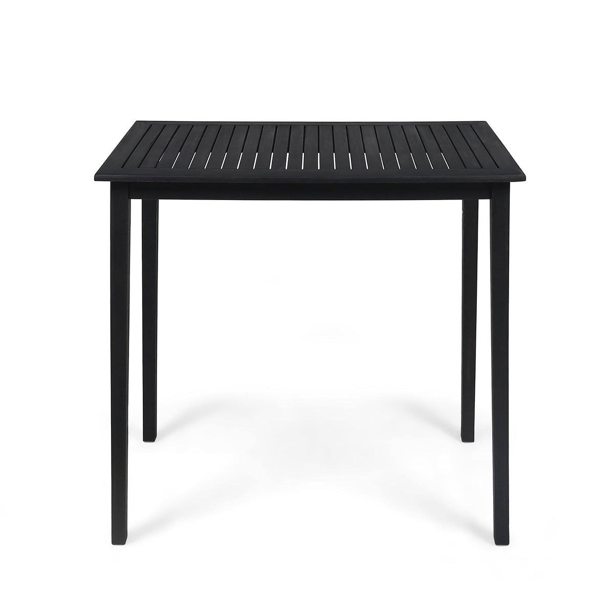 Acacia Wood Rectangle Bar Table Dark Gray Y24574