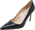 Black Leather Ankle-High Pump F5707