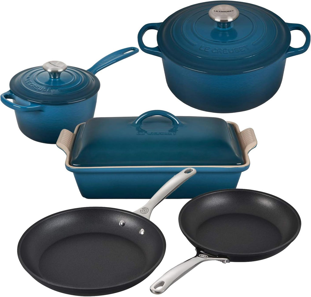 Enameled Cast Iron and Nonstick Cookware Set J625