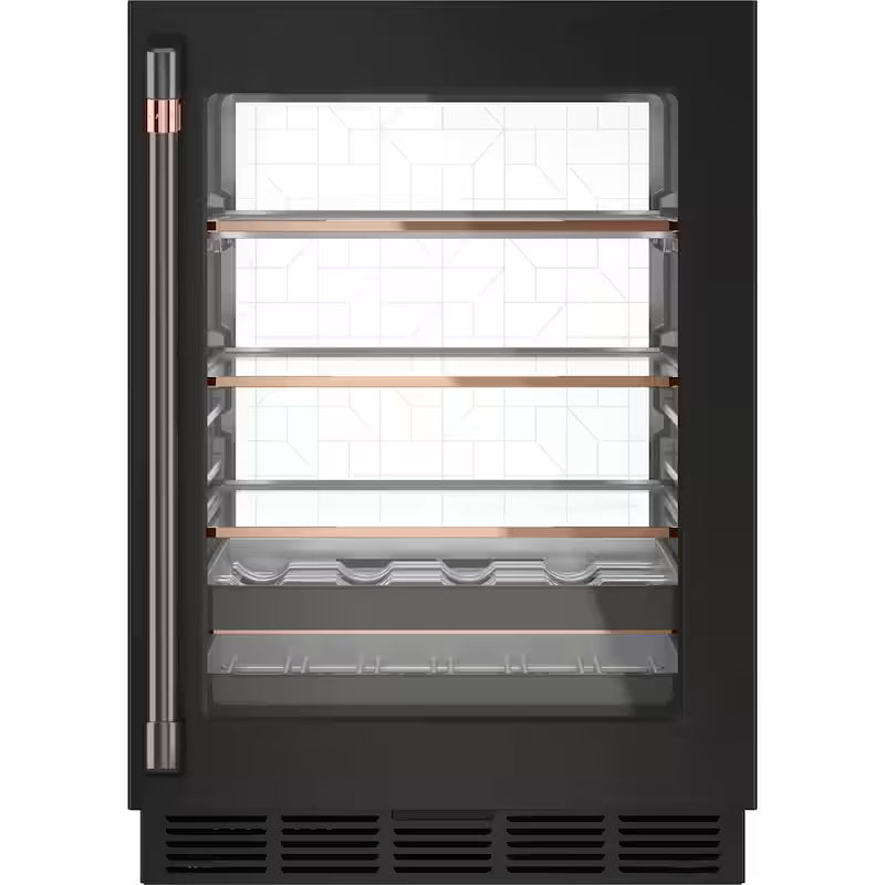 24 in. 14-Bottle Wine and 126-Can Beverage Cooler in Matte Black P2970