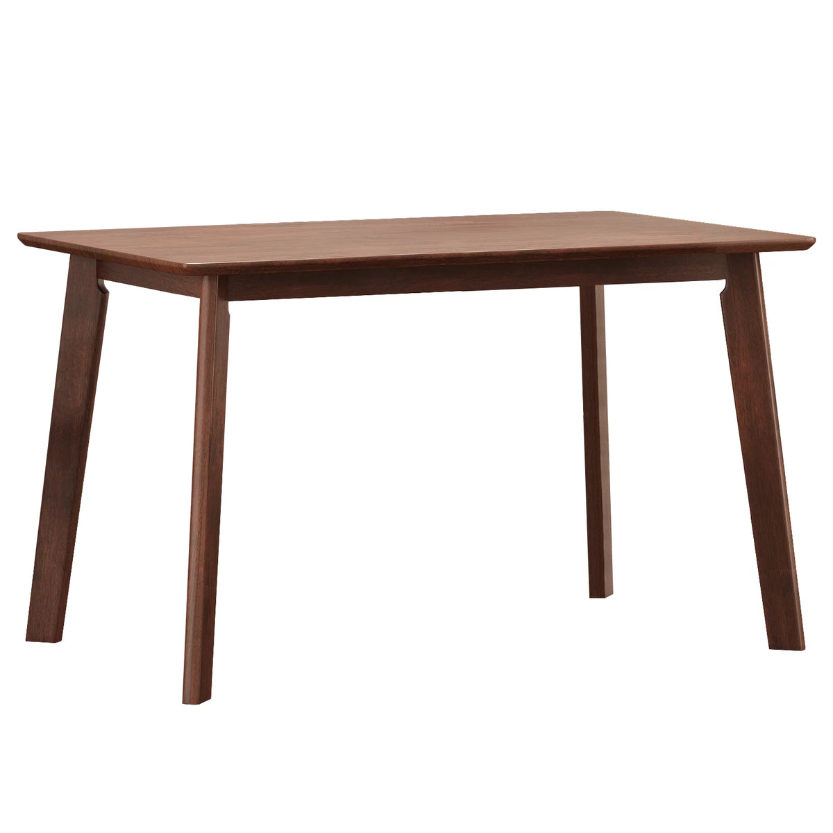5 Pieces Dining Table Set with 4 Chairs Solid Rubberwood C80467