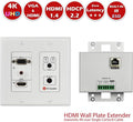 HDMI Extender Wall Plate HDMI VGA Switch 4K, 2 Port, Over Cat5e/6/7 Cable, Aux Input, Two-Way IR+RS232+HDCP2.2+EDID, 2 Gang, 4K60Hz,70M 1080P S341