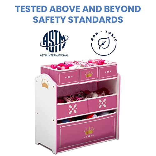 White/Pink 6 Bin Toy Storage Organizer N40303
