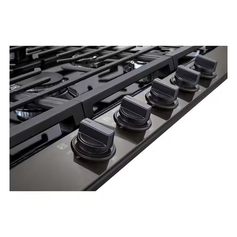 Black Stainless Steel 5 Burner Gas Cooktop P65291