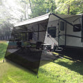 Black Mesh UV Blocker RV Awning Sun Shade Screen with Zipper 15' x 9' R723