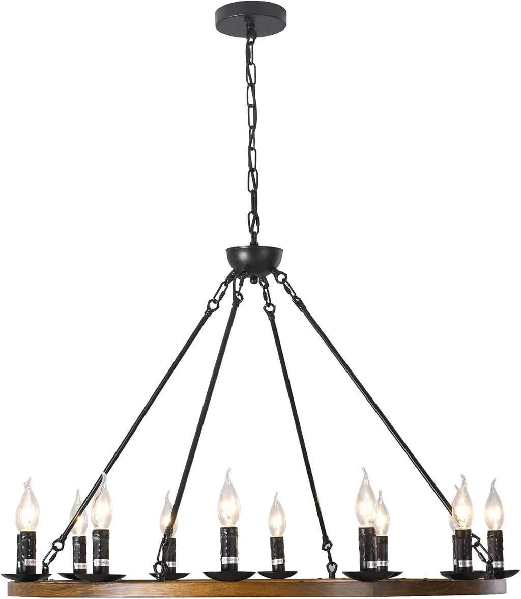 8-Lights Wagon Wheel Chandelier C87134