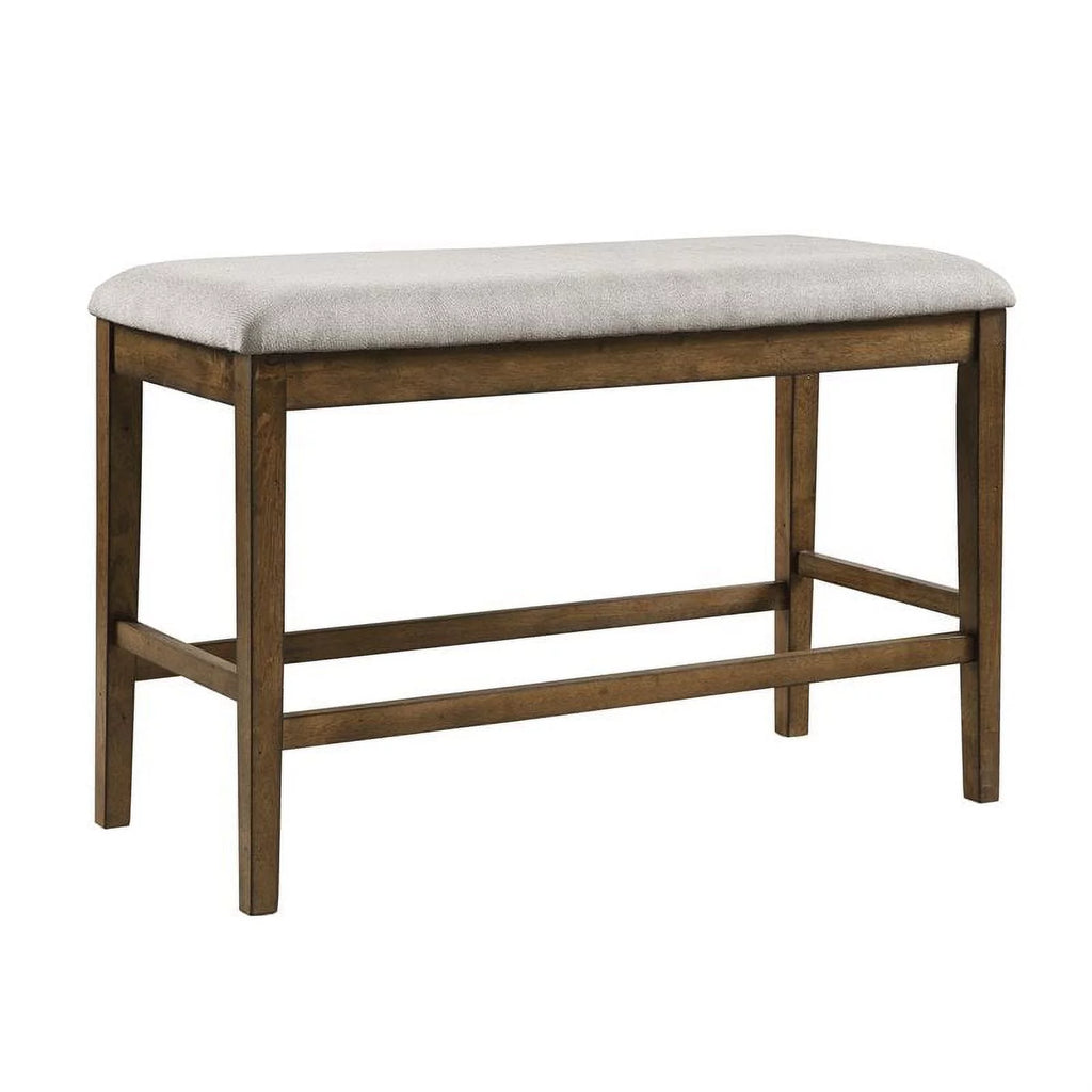 Oak Counter Height Wood Bench H287