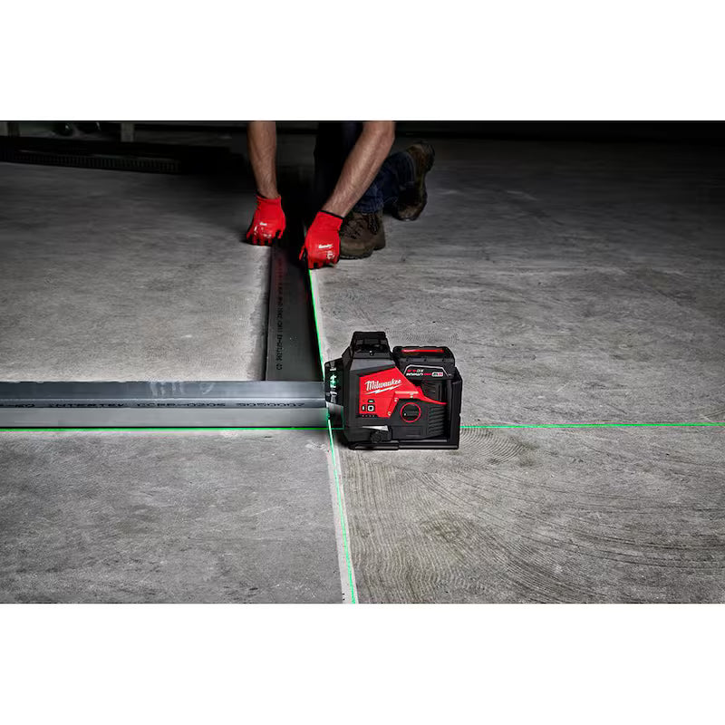 12-Volt Cordless Green 3-Plane Laser Level Kit V95111
