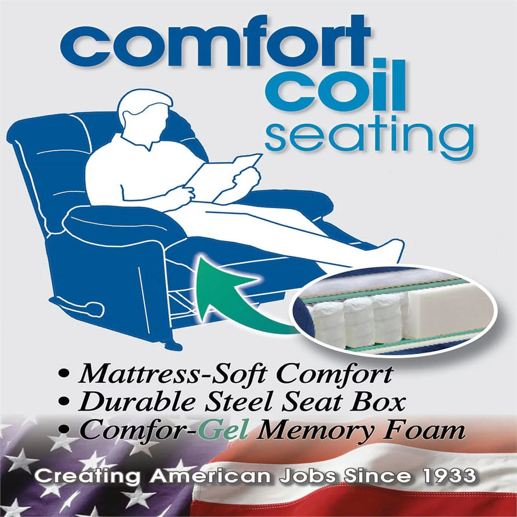 Gray Polyester Rocker Recliner with Dual Cupholders P86132