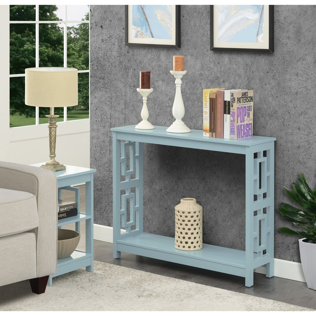 Console Table with Shelf Y145