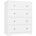 White 4 Drawer Wood Dresser C718