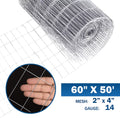 14 Gauge Galvanized Welded Wire Mesh 2 inch by 4 inch 5 ft. x 50 ft. B716